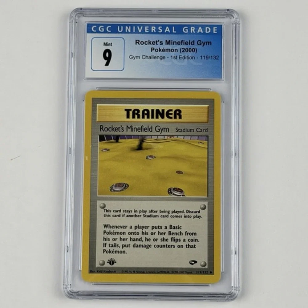 Pokemon Rocket's Minefield Gym 119/132 1st Ed. CGC 9 Mint TCG 2000 Gym Challenge
